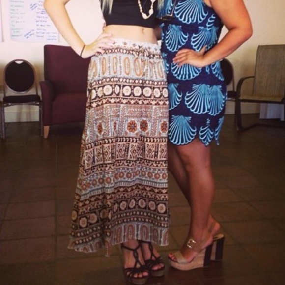 Billabong Orange Printed Maxi Skirt - Picture 7 of 7